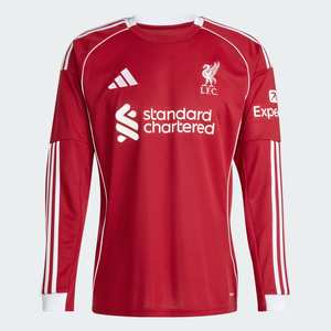 Adidas: ADIDAS LIVERPOOL HOME JERSEY 25/26 LONG SLEEVE