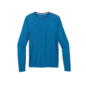 Mens Tops: Smartwool Merino Sport Ultralite Long Sleeve Mens Light Neptune Blue