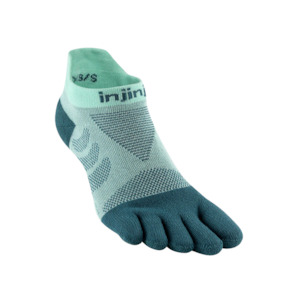 Accessories Socks: Injinji Ultra Run No Show Womens Glacier