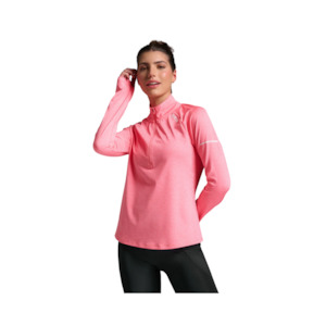 Womens Clothing: 2XU Aero 1/2 Zip Womens Pink Glow/White Reflective