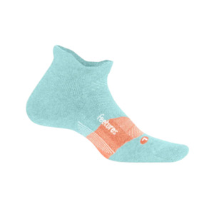 Mens Socks: Feetures Merino 10 Max Cushion No-Show Tab Blue Glass