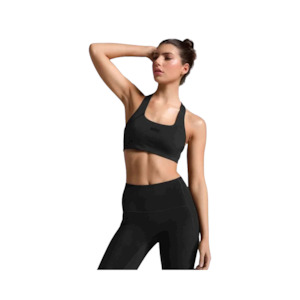 Womens Clothing: 2XU Form Racerback Medium Impact Bra Black/Black