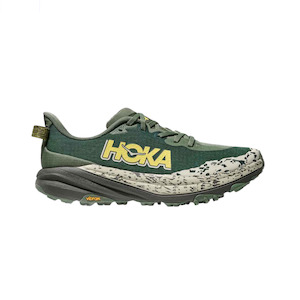 Mens Wide Running Shoes: Hoka Speedgoat 6 (2E Wide) Mens Fern/Asphalt Grey