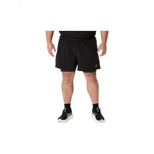 Asics Road 2n1 5in Short Mens Performance Black/Graphite Grey