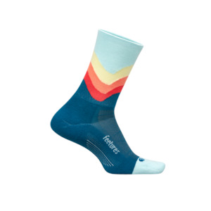 Mens Socks: Feetures Elite Light Cushion Mini Crew Blue Swell