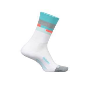Feetures Elite Light Cushion Mini Crew Aquatic White