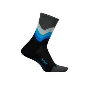 Feetures Elite Light Cushion Mini Crew Black Swell