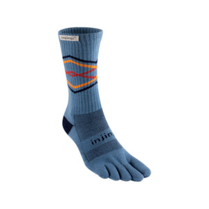 Mens Socks: Injinji TRAIL Midweight Crew Lake