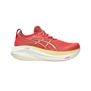 Asics Gel-Nimbus 27 (D Wide) Womens Dark Pink Clay/Orange Glow