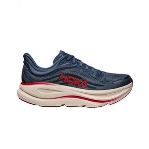 Mens Shoes: Hoka Bondi 9 (2E Wide) Mens Thunder Cloud/Vermillion