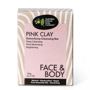 Australian Natural Soap Company: Detoxifying Cleansing Bar - Pink Clay