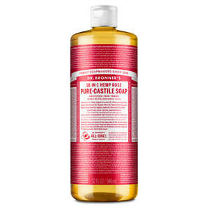 Dr Bronners: 18-In-1 Pure-Castile Magic Soap - Rose