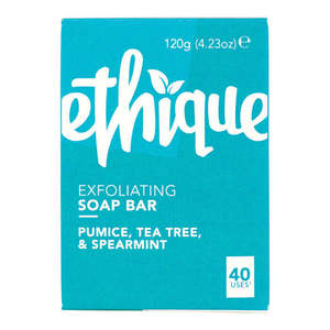 Ethique: Exfoliating Soap Bar - Pumice, Tea Tree & Spearmint
