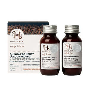 Holistic Hair: Quinoa Pro NPNF Colour Protect Shampoo & Conditioner Travel Set