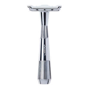 Leaf Shave: Twig Razor + Blades - Chrome