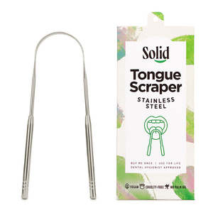 Solid: Tongue Scraper - Stainless Steel