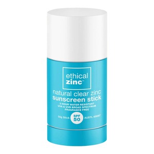 Natural Clear Zinc Sunscreen Stick SPF 50