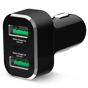 RAM GDS 2-Port USB Cigarette Charger with Qualcomm Quick Charge