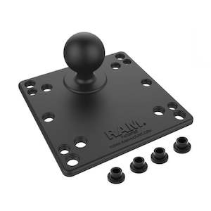 Tvs And Lcd Monitors: RAM Square VESA Base Plate - 100 & 75mm VESA pattern - C Size 1.5" Ball