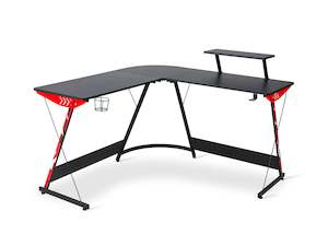Corner Desk: Hunter L-Shaped Gaming Desk - Black