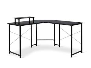 Corner Desk: Roman Computer Corner Desk - Black