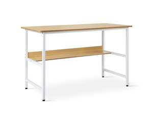 Desk: Carter 120cm Computer Desk - Maple + White