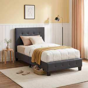 On Sale: Ridge Single Bed Frame - Dark Grey