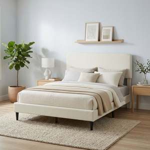 Lumen Double Bed Frame - Cream