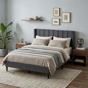 On Sale: Rowen Queen Bed Frame - Charcoal