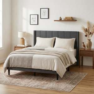 Rowen Double Bed Frame - Charcoal
