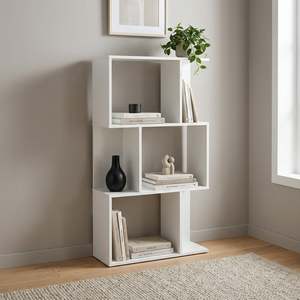Clearance: Namak 3 Tier Bookshelf Display Shelf - White