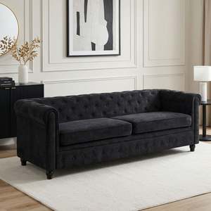Clearance: Aviana 3 Seater Sofa - Black
