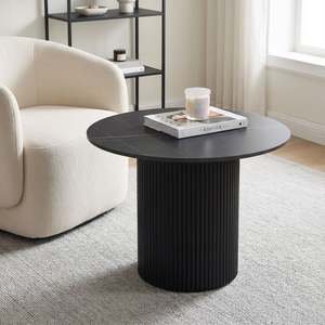 Dylan Ceramic Top Coffee Table 60cm - Black