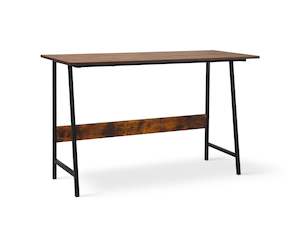 Daniel 120cm Computer Desk - Rustic Brown + Black