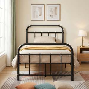 Clearance: Taylor Single Metal Bed Frame - Black