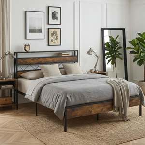 Preorder: Kaha Queen Metal Bed Frame - Black