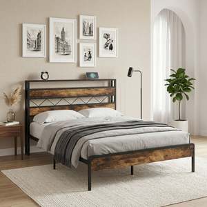 Kaha Double Metal Bed Frame - Black
