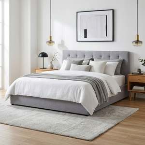 Preorder: Abigail Super King Gas Lift Bed Frame - Grey