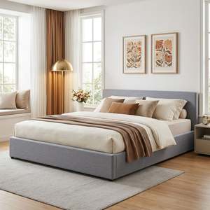 Preorder: Violet Super King Gas Lift Bed Frame - Grey