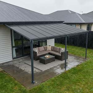 Bestseller: Patio Canopy 16'x10' ft - 4.96 x 3.03 x 2.58m - Charcoal Grey