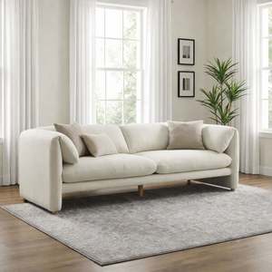 Slideshow Sale 1: Marion Boucle 3 Seater Sofa - Cream