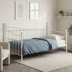 Hartz Single Metal Day Bed - White