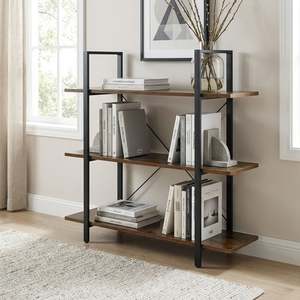 Forge 3 Tier Bookshelf - Rustic Brown