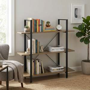 Slideshow Sale 1: Forge 3 Tier Bookshelf - Light Grey Wood