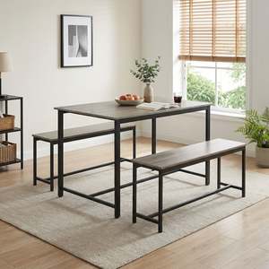 Merren 3 Piece Dining Set - Grey Oak
