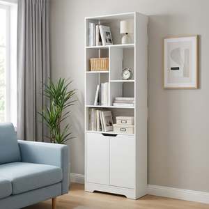 Slideshow Sale 1: Formo Bookshelf Storage Cabinet - White