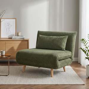 Hastings 1 Seater Fold-Out Sofa Bed - Green