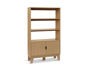 Preorder: Cheviot Bookshelf Storage Cabinet - Oak
