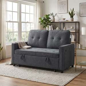 Block Promotion 2: Kauri Boucle  2 Seater Sofa Bed - Dark Grey