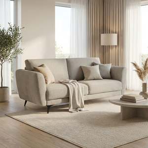 Block Promotion 2: Rivel Chenille 3 Seater Sofa - Beige